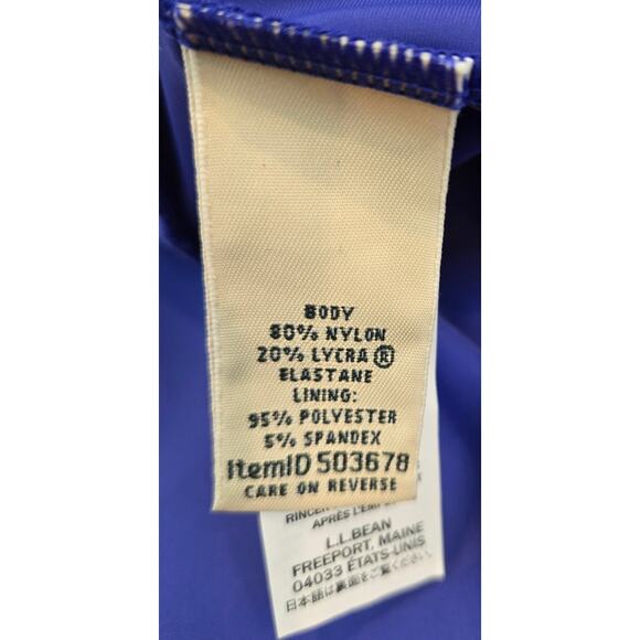 L.L. Bean BeanSport Swimwear Pull-On Nylon 5" Shorts Cobalt Blue Womens Medium - Picture 9 of 9